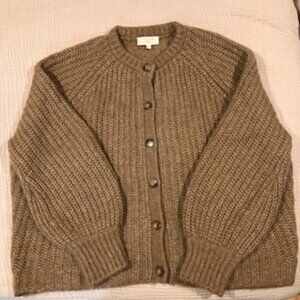 Sezane Emile Cardigan mottled camel size XL